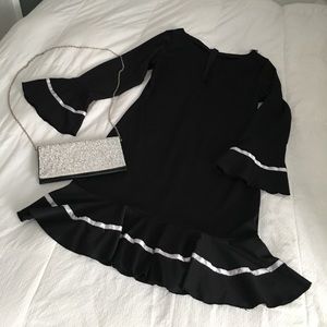 Black Flare Long sleeves Dress